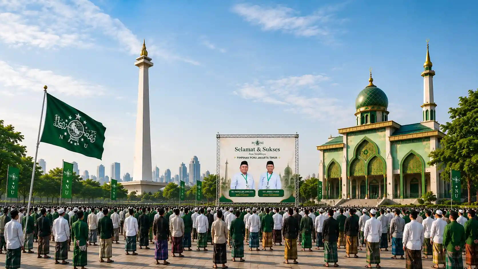 Kebersamaan pengurus dan warga PWNU Pengurus Wilayah Provinsi Gorontalo